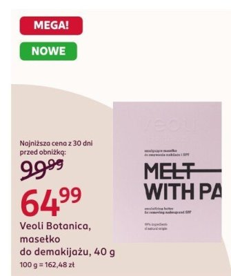 Masełko do demakijażu, 40 g promocja w Rossmann