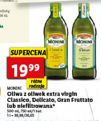 Oliwa z oliwek Monini granfruttato promocja