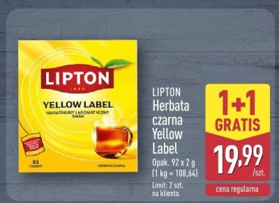 Herbata czarna Yellow Label  promocja w Aldi
