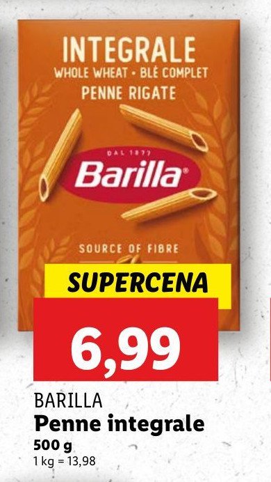 Makaron intergrale penne rigate Barilla promocja