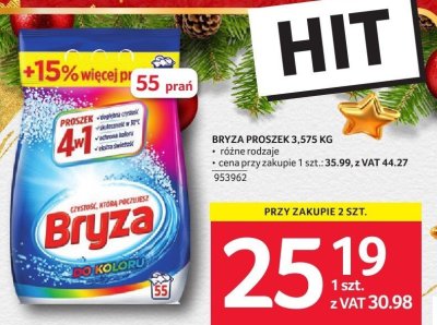 Proszek do prania Bryza 3,575 KG promocja w Selgros