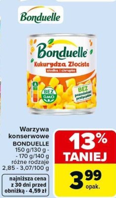 Warzywa konserwowe BONDUELLE promocja w Carrefour Market
