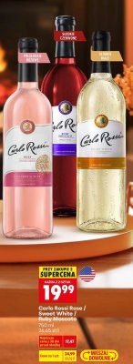 Wino Carlo Rossi Ruby Moscato promocja w Biedronka