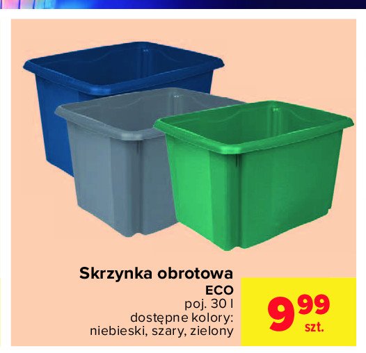 Skrzynka obrotowa eco 30 l zielona promocja