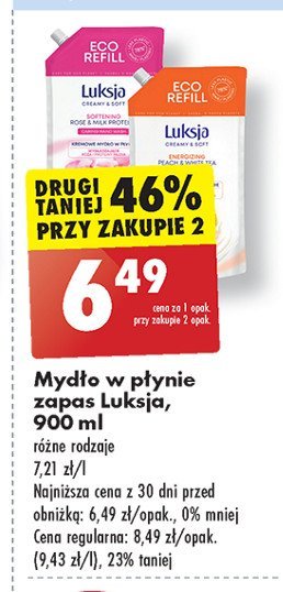 Mydło w płynie jasmine & vanilla Luksja creamy & soft promocja