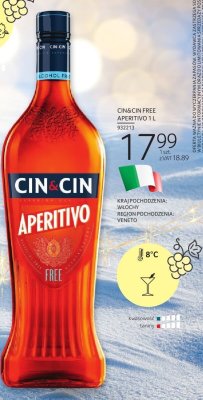 Aperitif bezalkoholowy CIN&CIN FREE APERITIVO 1 L promocja w Selgros