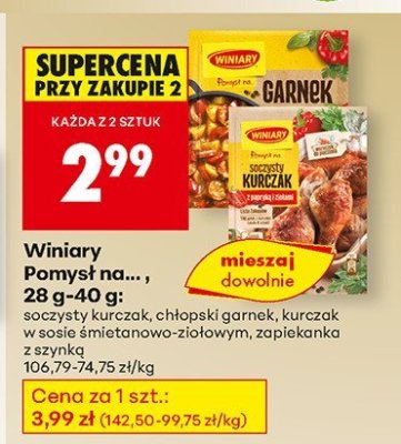 Winiary Pomysł na...: soczysty kurczak promocja w Biedronka