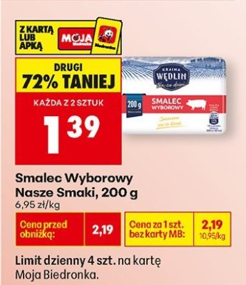 Smalec Wyborowy Nasze Smaki promocja w Biedronka