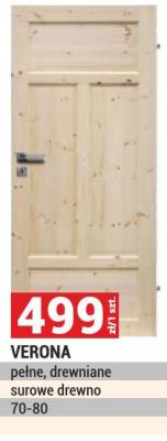 Drzwi VERONA pełne, drewniane promocja w Merkury Market