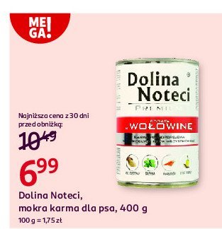 Karma dla ps贸w bogata w wo艂owin臋 DOLINA NOTECI PREMIUM promocja