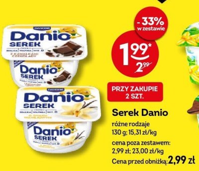 Serek Danio różne rodzaje 130g promocja w Żabka
