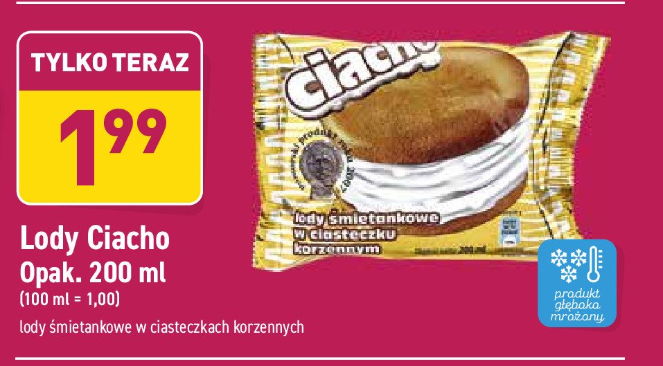 Lody ciacho 艣mietankowe w ciasteczku korzennym Lody jan promocja