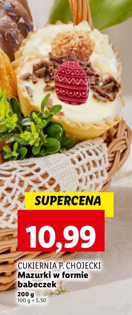 Mazurek w formie babeczki Chojecki promocja