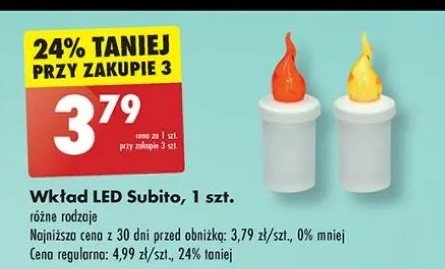 Wkład led 30 dni biały Subito promocja