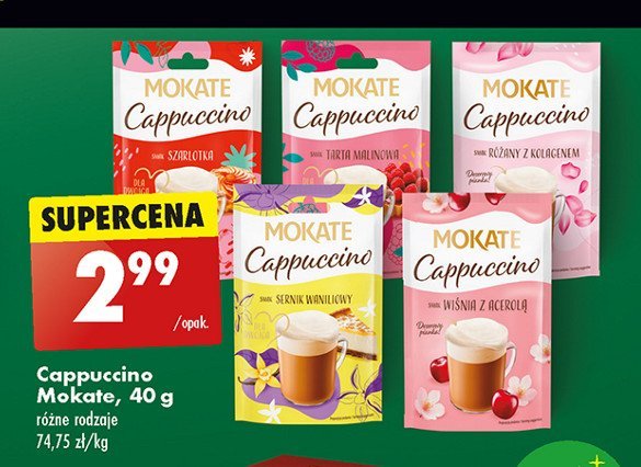 Cappuccino wiśnia z acerolą Mokate cappuccino promocja