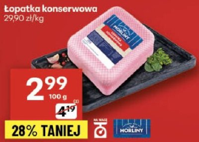 Łopatka konserwowa Morliny promocja w Delikatesy Centrum