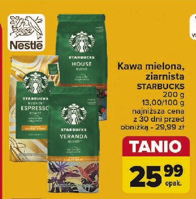 Kawa Starbucks veranda blend promocja