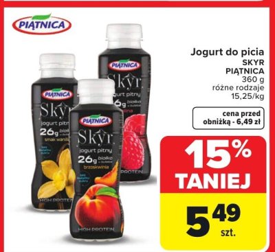 Jogurt do picia Skyr  promocja w Carrefour Market