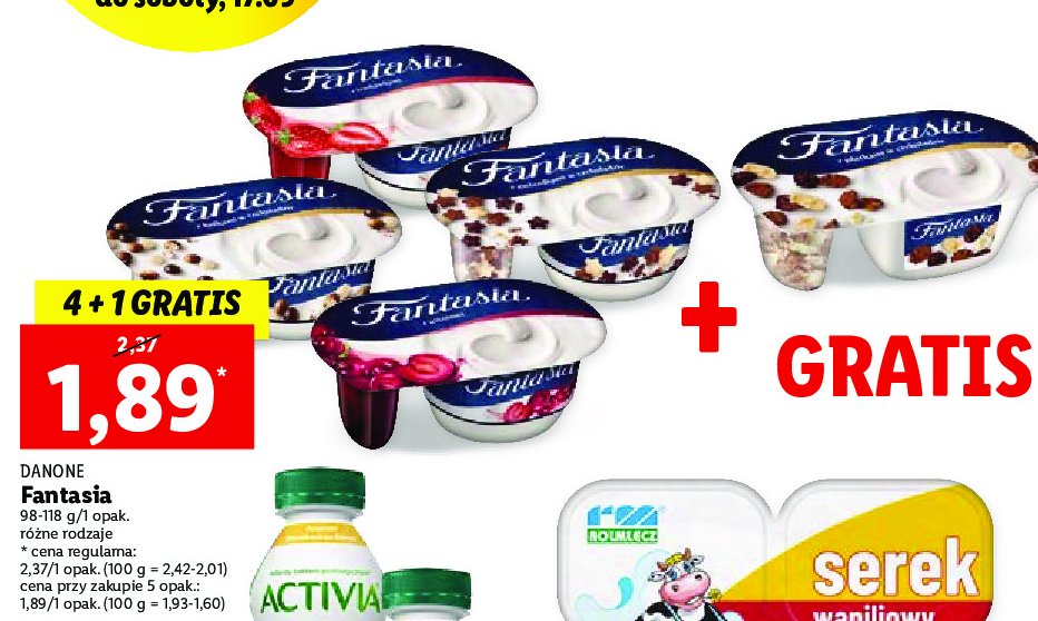 Jogurt z kulkami w czekoladzie Danone fantasia promocje