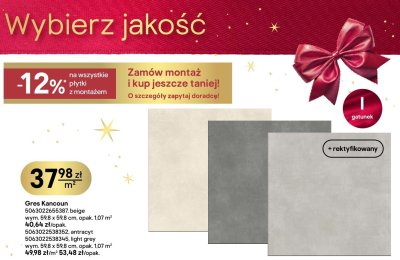 Gres Kancoun light grey promocja w Castorama