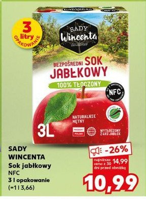 Sok jab艂kowy Sady wincenta promocja