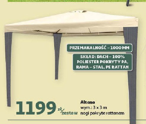 Altana ogrodowa 3 x 3 m promocja