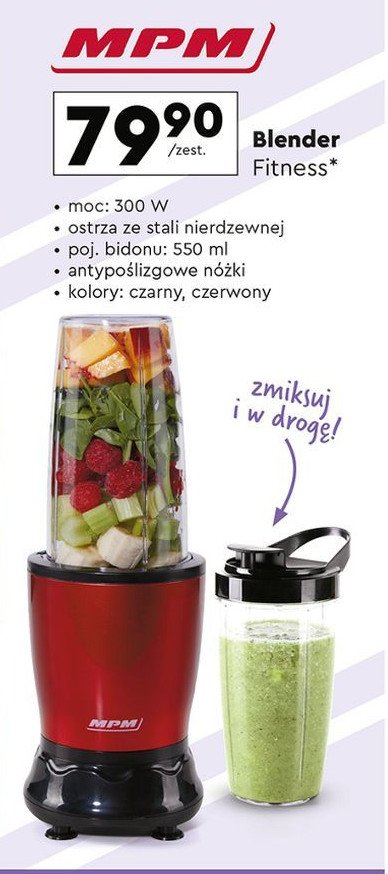 Blender fitness 300 w Mpm product promocja w Biedronka