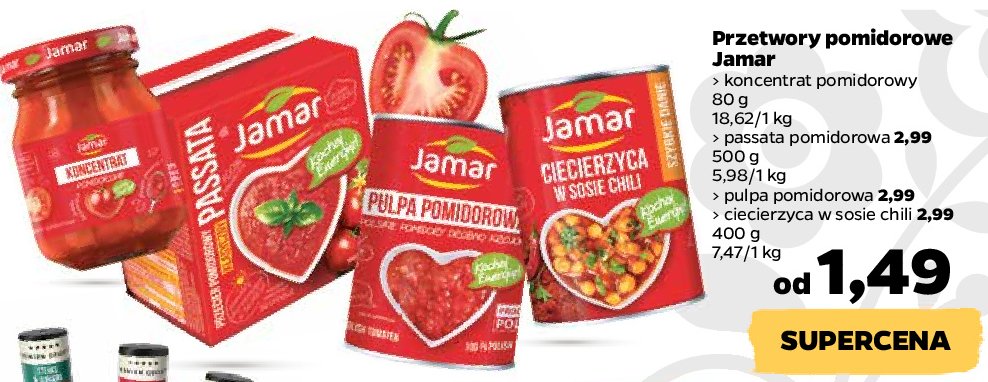 Koncentrat pomidorowy 30 % Jamar promocje