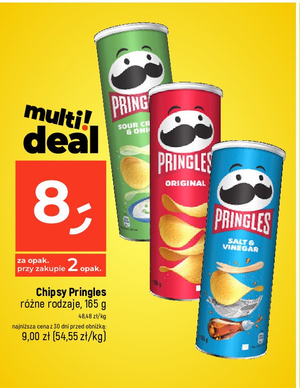 Chipsy salt & vinegar Pringles promocja w Dealz