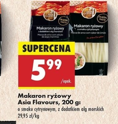 Makaron ryżowy z dodatkiem alg morskich Asia flavours promocja