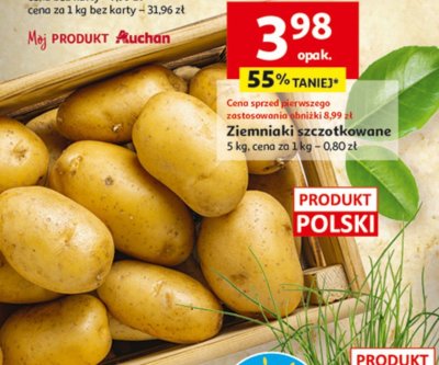 Ziemniaki szczotkowane 5 kg promocja w Auchan