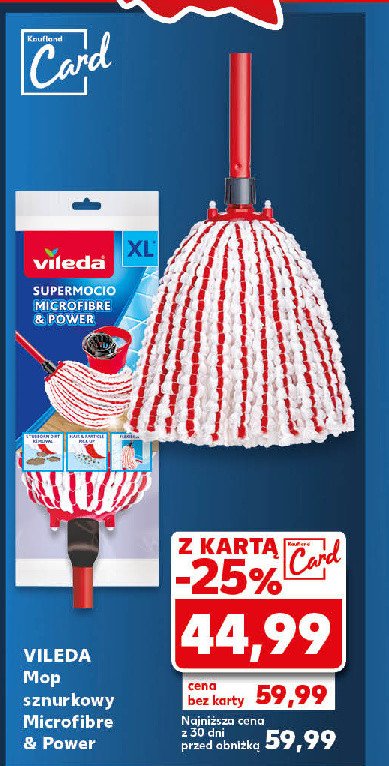 Mop sznurkowy supermocio Vileda promocja w Kaufland