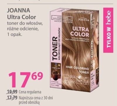 Toner JOANNA Ultra Color do włosów, różne odcienie, 1 opak. promocja w Hebe