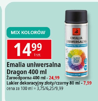 Emalia uniwersalna Dragon promocja