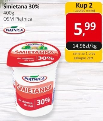 Śmietana 30% OSM Piątnica promocja w Market Point