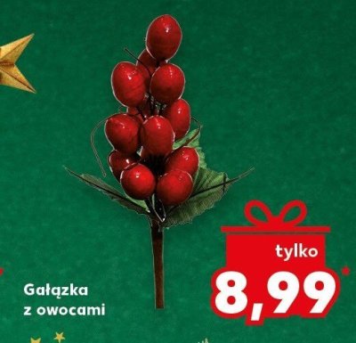 Gałązka dekoracyjna z owocami promocja w Kaufland
