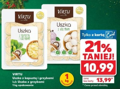 Uszka z grzybami bez kostki VIRTU 1 kg promocja w Kaufland
