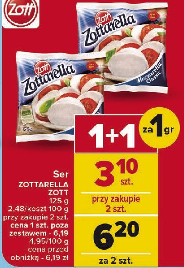 Mozzarella Classic Zott Zottarella promocja