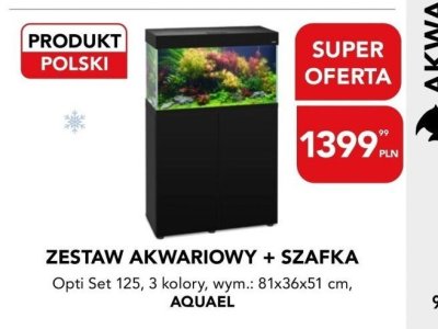 Zestaw akwariowy + szafka Opti Set 125, 3 kolory, wym.: 81x36x51 cm promocja w Aquael zoo