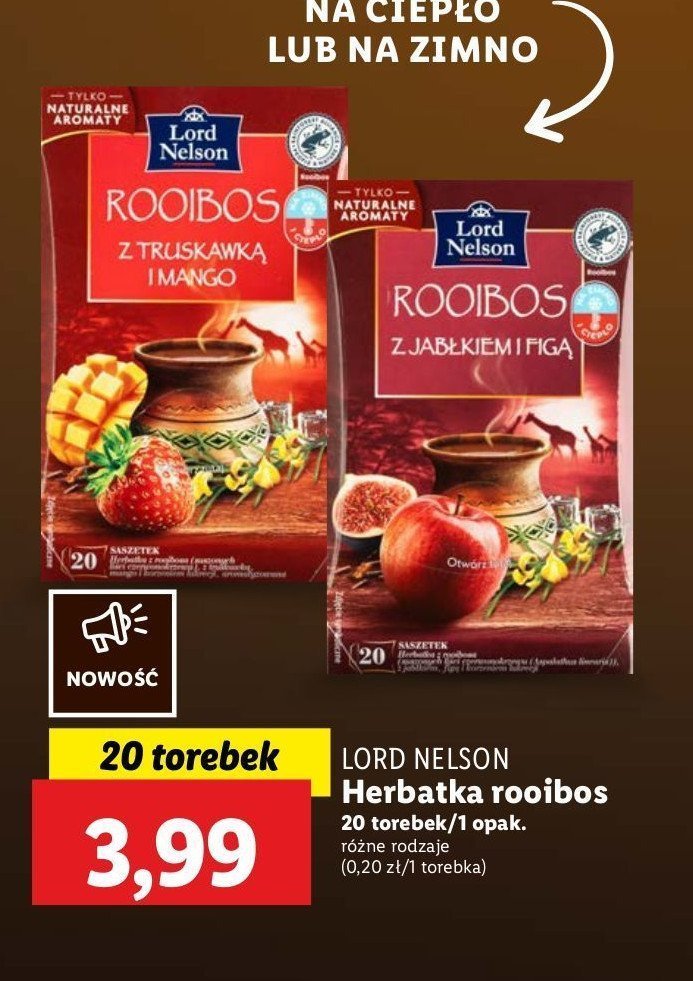 Herbata z jabłkiem i figą Lord nelson rooibos promocja