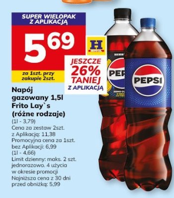 Napój gazowany 1,5l Frito Lay's (różne rodzaje) promocja w Hitpol