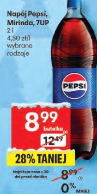 Napój Pepsi, Mirinda, 7UP 2l wybrane rodzaje promocja w Delikatesy Centrum