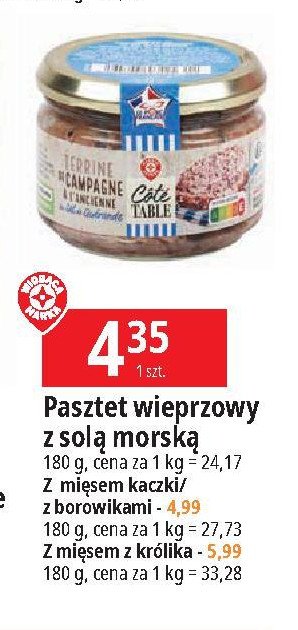 Pasztet wieprzowy z kr贸likiem i musztard膮 Wiod膮ca marka cote table promocja