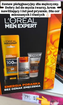 Zestaw pielęgnacyjny MEN EXPERT Hydra Energetic dla mężczyzny promocja w Hebe