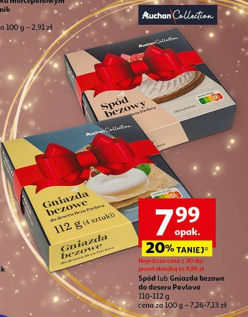 Gniazda bezowe Auchan wyjątkowe (logo złote) promocja w Auchan