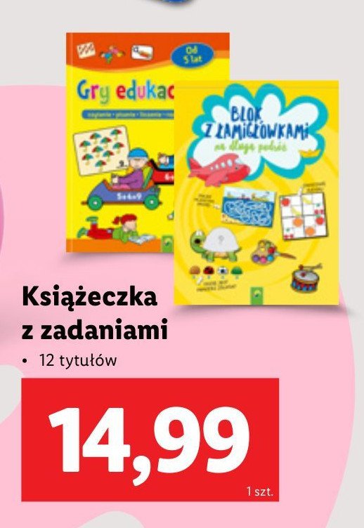 Blok z łamigłówkami promocja w Lidl