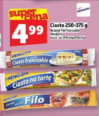 Ciasto Henglein 250-375 g promocja w TOPAZ