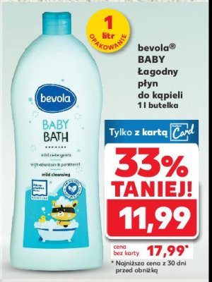 Łagodny płyn do kąpieli Bevola baby promocja