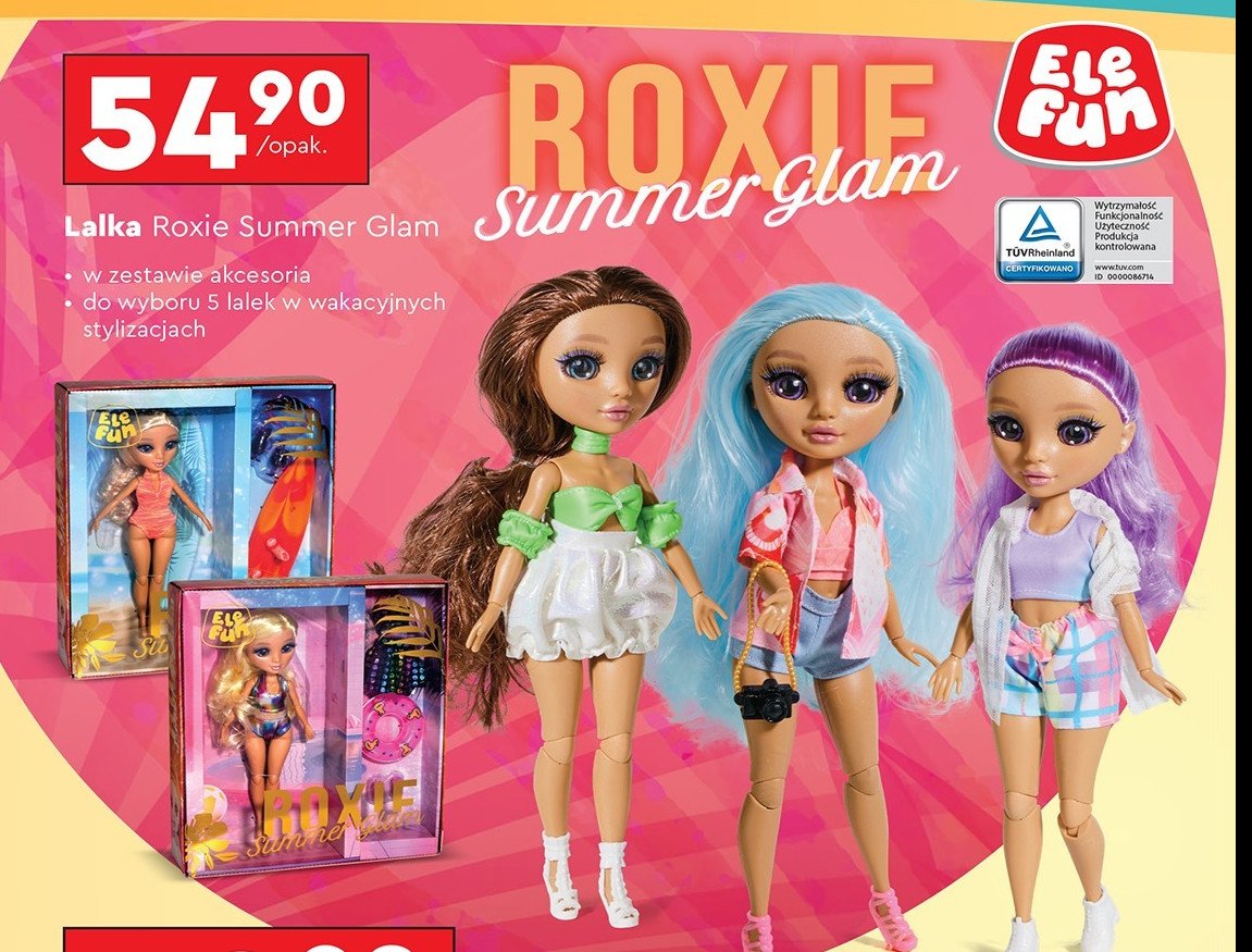 Lalka roxie summer glam Elefun promocja w Biedronka
