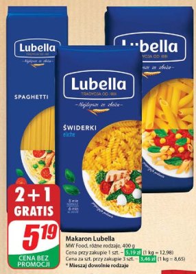 Makaron świderki Lubella makaron promocja